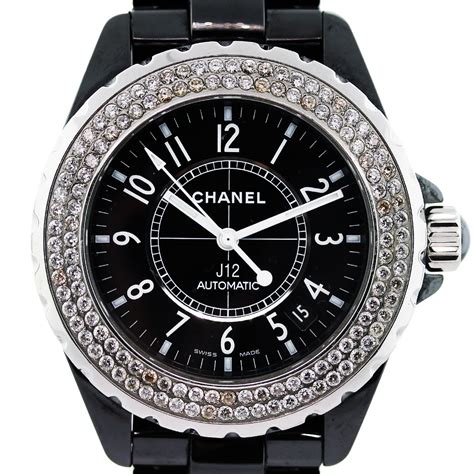 black chanel women's watch|j12 chanel watch with diamonds.